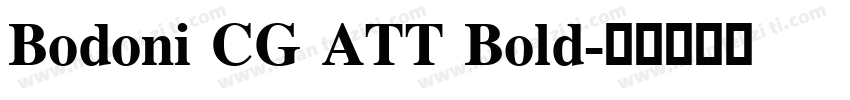 Bodoni CG ATT Bold字体转换
